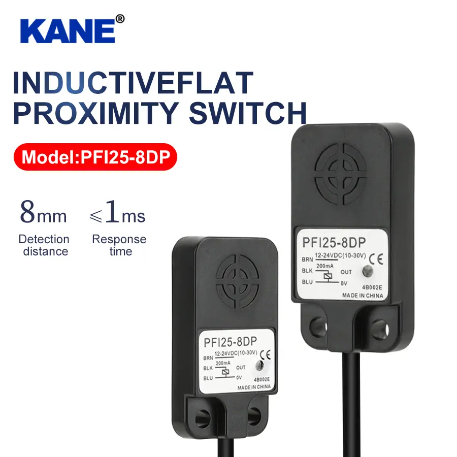 PFI Series Rectangular Inductive Flat Type Proximity Sensors