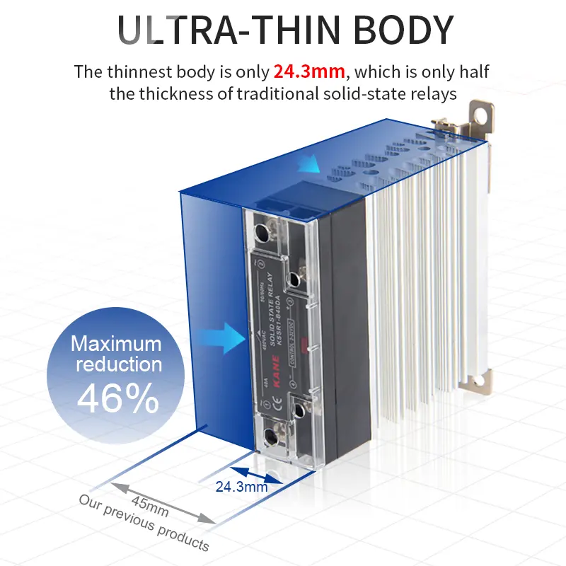 Slim DIN rail mount SSR